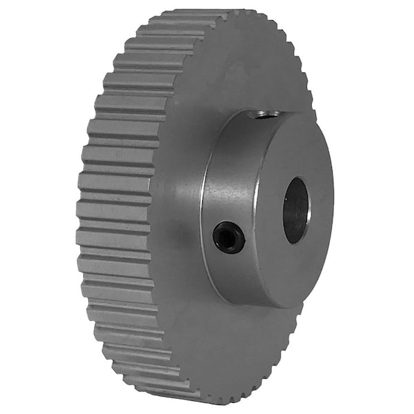 48XL037-6A6, Timing Pulley, Aluminum, Clear Anodized,